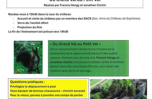 Journée du 26 septembre - Cinéma au Château de Soyhières
